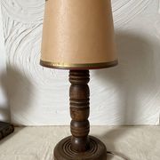 Wooden turned floor lamp, 1930s-40s.