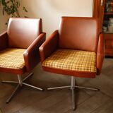 Set of 2 DDR Vintage Swivel Armchairs (1970s)