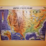 Educational wall map 90s