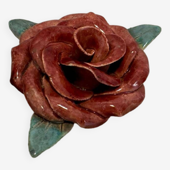 Rose en céramique vintage