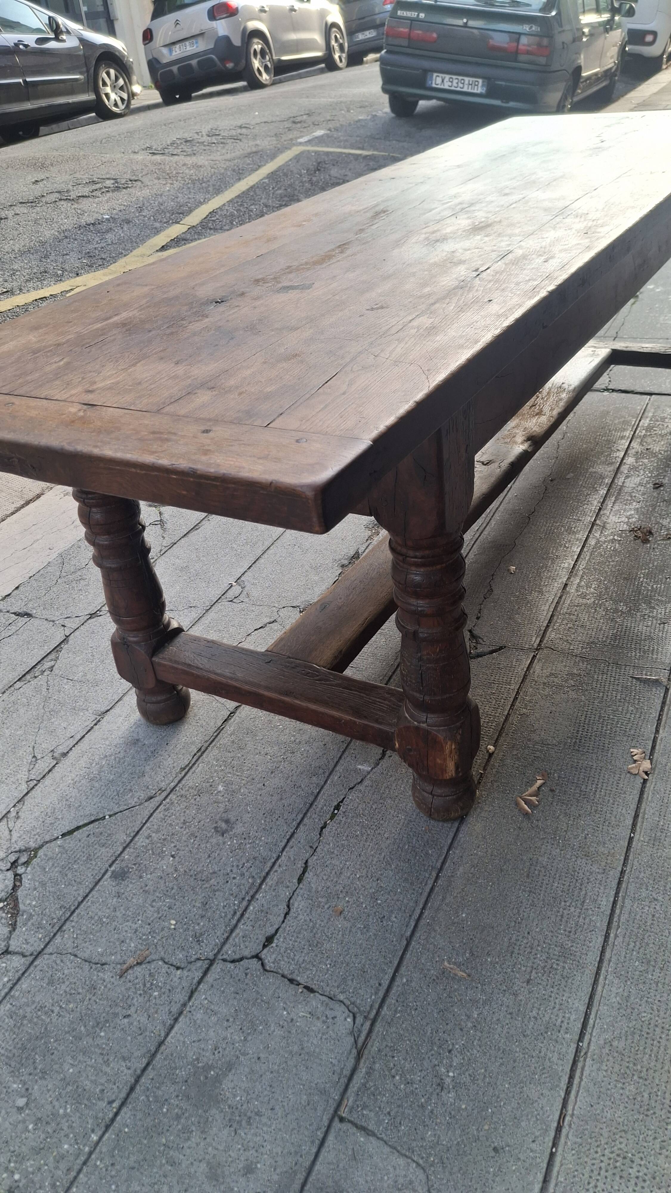 Large oak farmhouse table