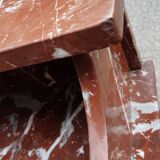 Oak and marble chest of drawers