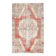 Vintage Turkish Oushak Handmade Wool Cotton Red Area Rug 142x223
