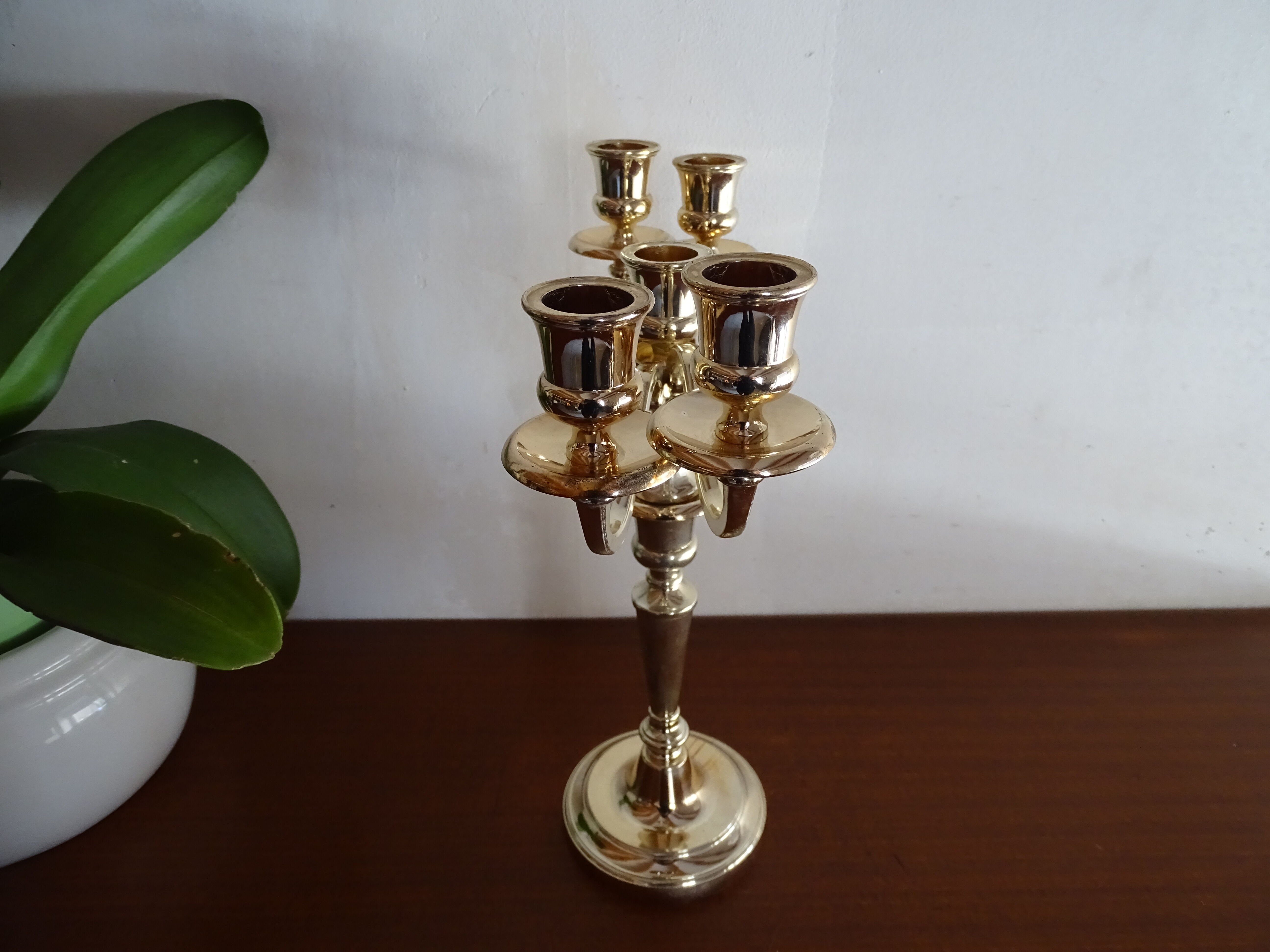 Candlestick 5 burners vintage chromed metal