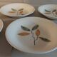 Assiettes creuses vintage grès signées Longchamp