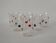 Set of 6 70s card game water glasses