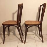 Set of 4 chairs bistrot 1900 by J and J Kohn model 462