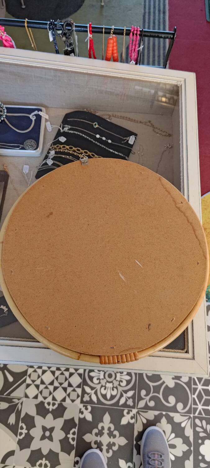 Rattan mirror