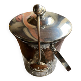 Silver metal ice bucket