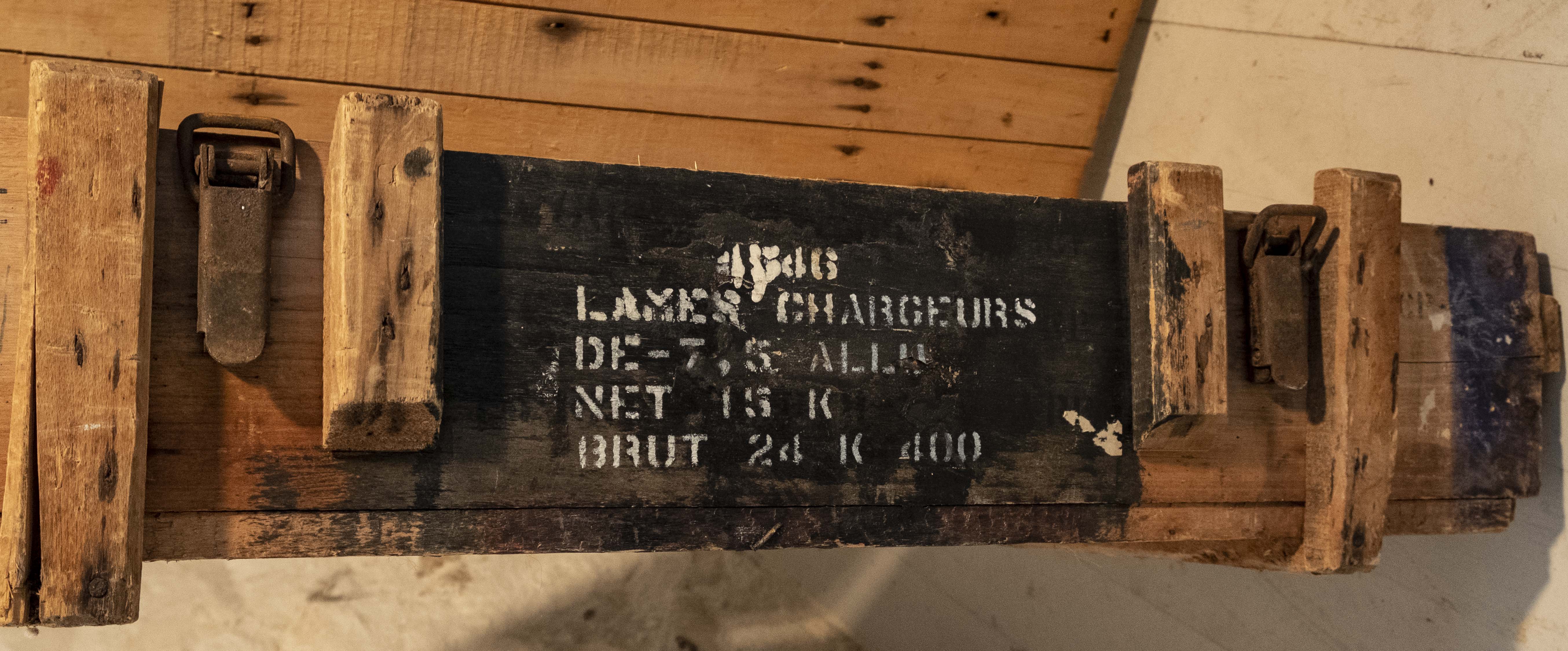 Wooden military crate