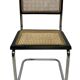 Chaise vintage Cesca style modèle B32 en chrome et noir