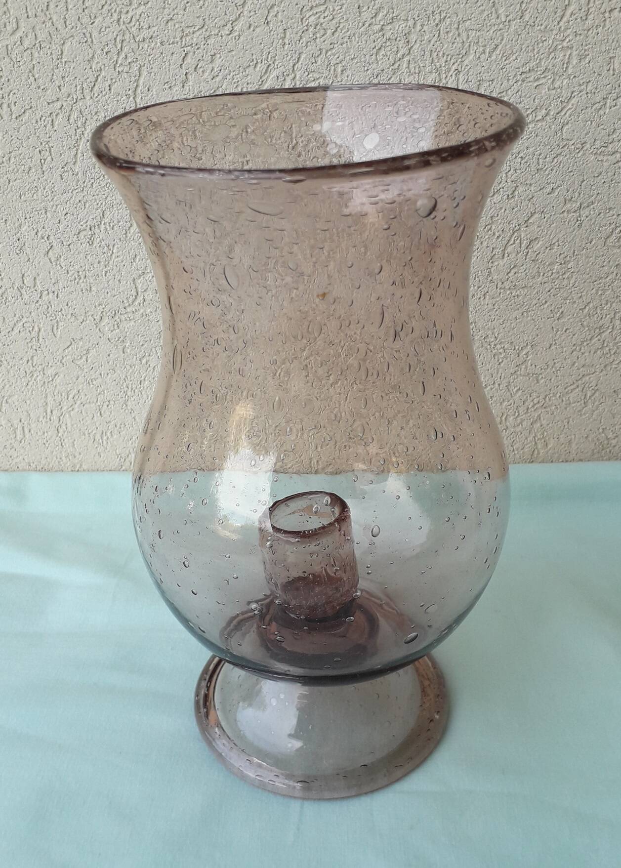Bubble glass candle holder