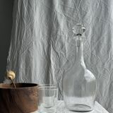 Very large glass decanter with spinning top H36