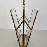 Bronze and brass faux-bamboo magazine rack by the Baguès house.