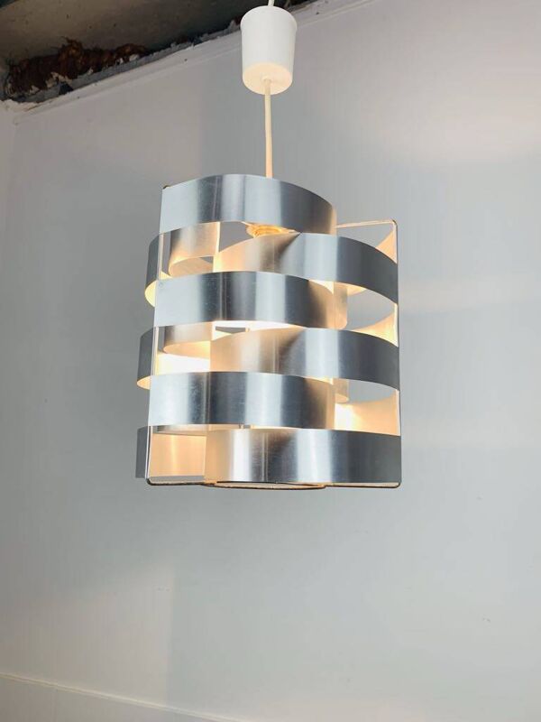 Suspension Max Sauze aluminium années 70, space age