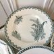 Set of 6 flat plates Terre de Fer late nineteenth