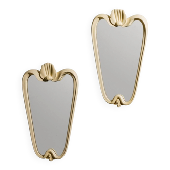 Wall Mirrors in the style of Osvaldo Borsani, Italy, 1950s, Set of 2