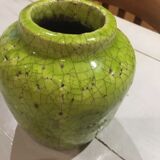 Vase vert en grès
