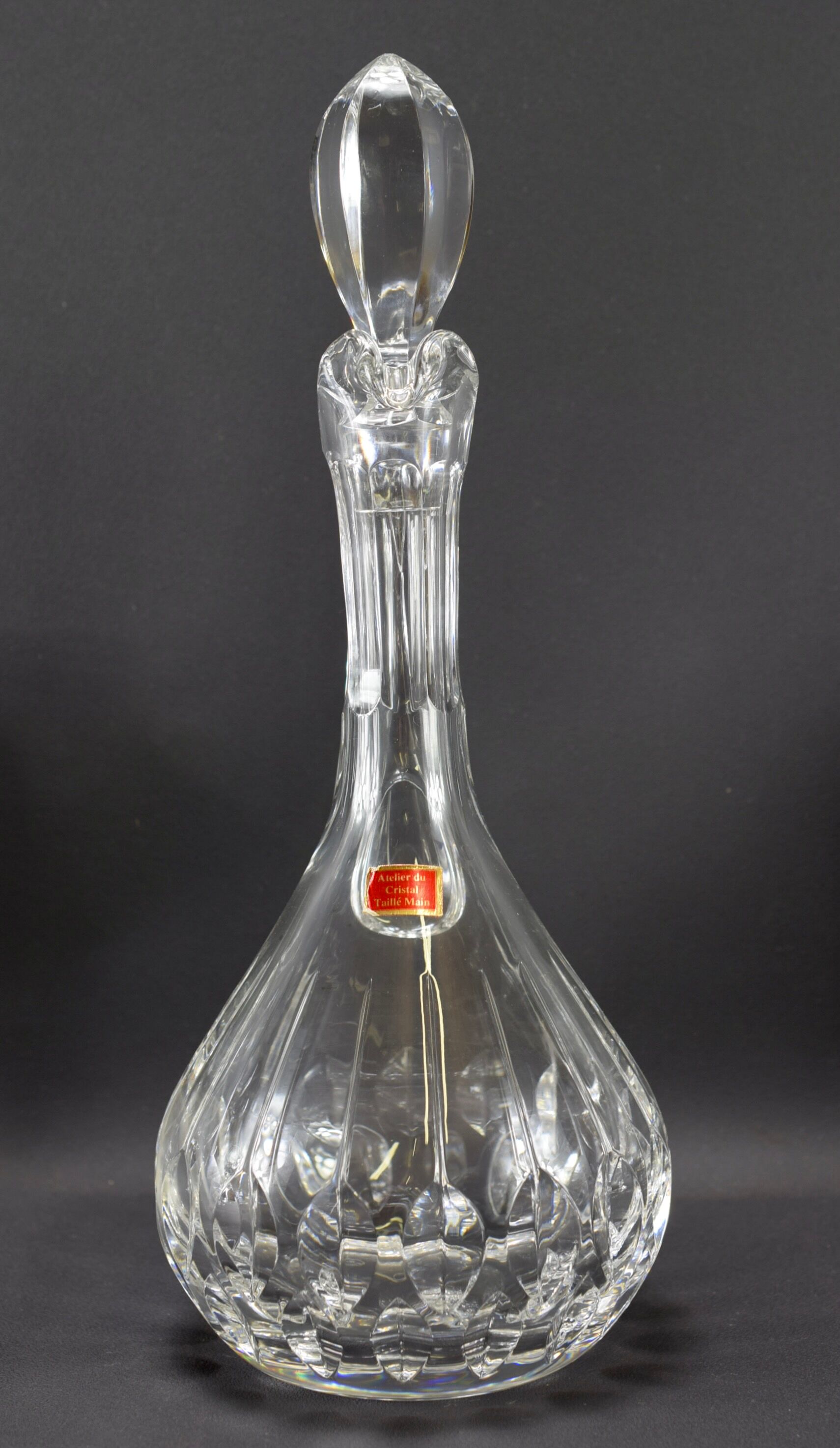 Service of 6 wine glasses and crystal carafe crystal workshop