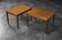 Vintage Mid-Century Scandinavian Modern Brown Teak Side Tables