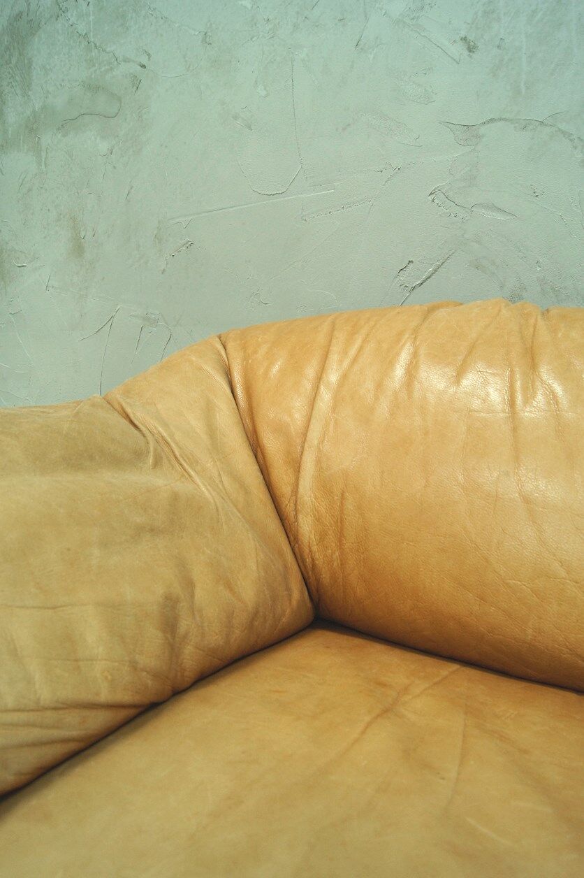 Swedish aniline leather sofa from IRE AB Skillingaryd Mobel, 1970s