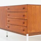 Modernist sideboard in teak (Belgium, 1950s).