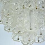 Mid-Century Toni Zuccheri for Venini, corteccia murano glass chandelier. 1960s Italy