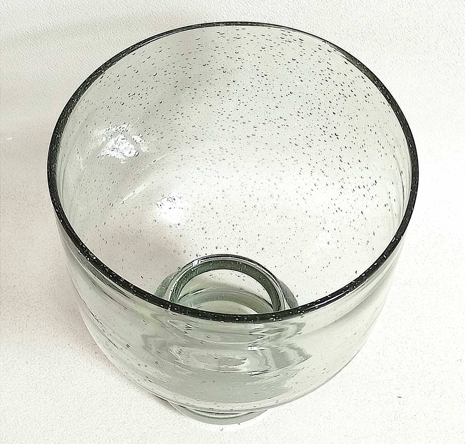 Bubble glass cup from the 70s, height 23 cm