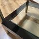Modern coffee table with glass shelves, 1970s