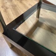 Modern coffee table with glass shelves, 1970s