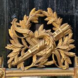 Louis XVI carved and gilded wood mirror, late 18th century