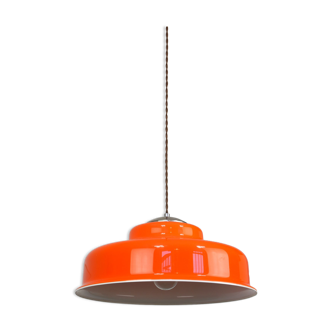 Orange space age pendant lamp