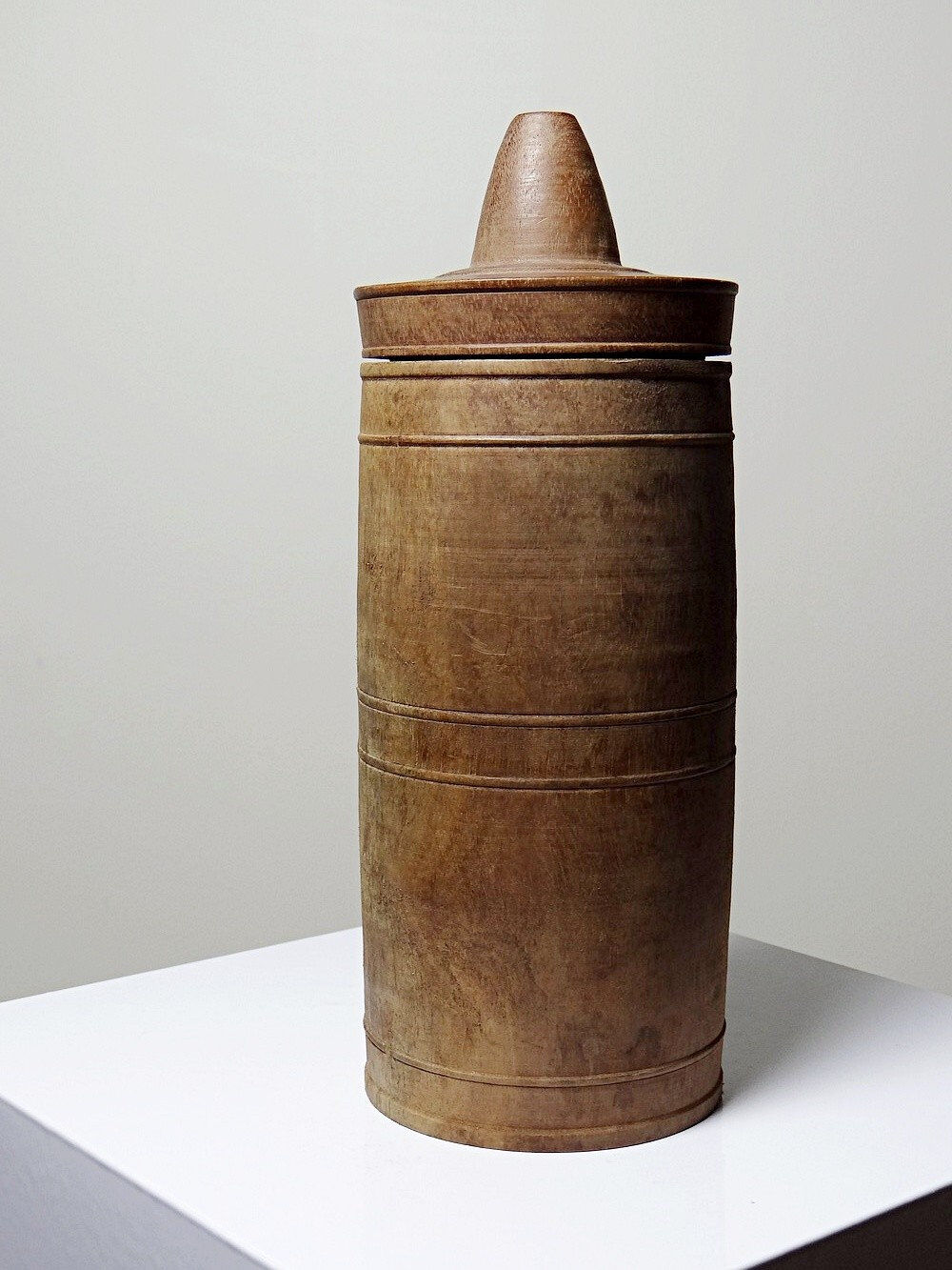 Old turned wooden case/box, 19th-20th century, mechanical? beekeeping?