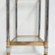 Paris silver and gold chrome side table, 1960s