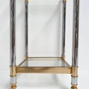 Paris silver and gold chrome side table, 1960s
