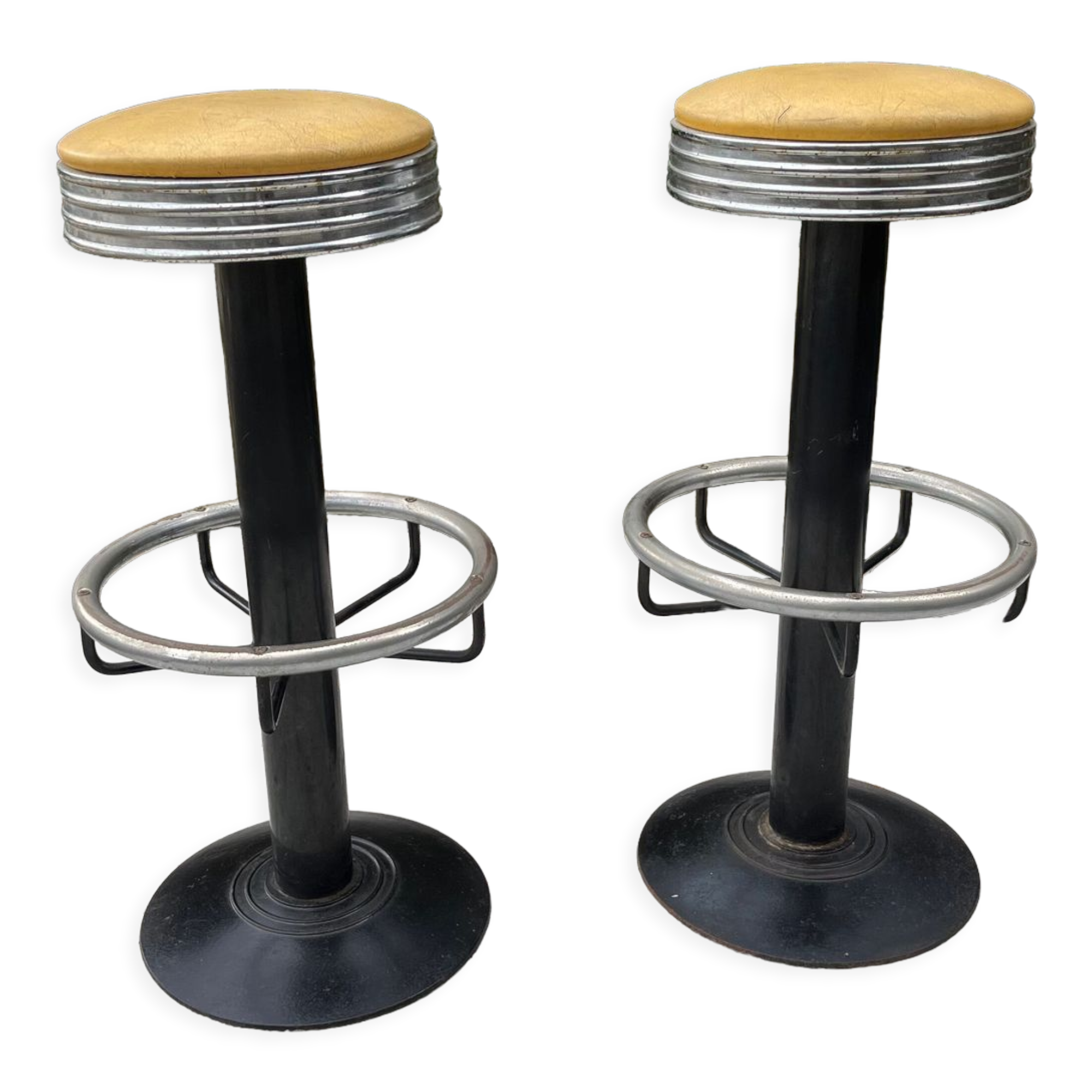 Paire de tabourets de bar  pro vintage