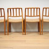 A set of 4 Model 83 dinning chairs by Niels O. Møller for J.L.Møller
