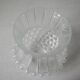 Old globe lamp shade chandelier lighting fixture in glass relief decor 16 cm