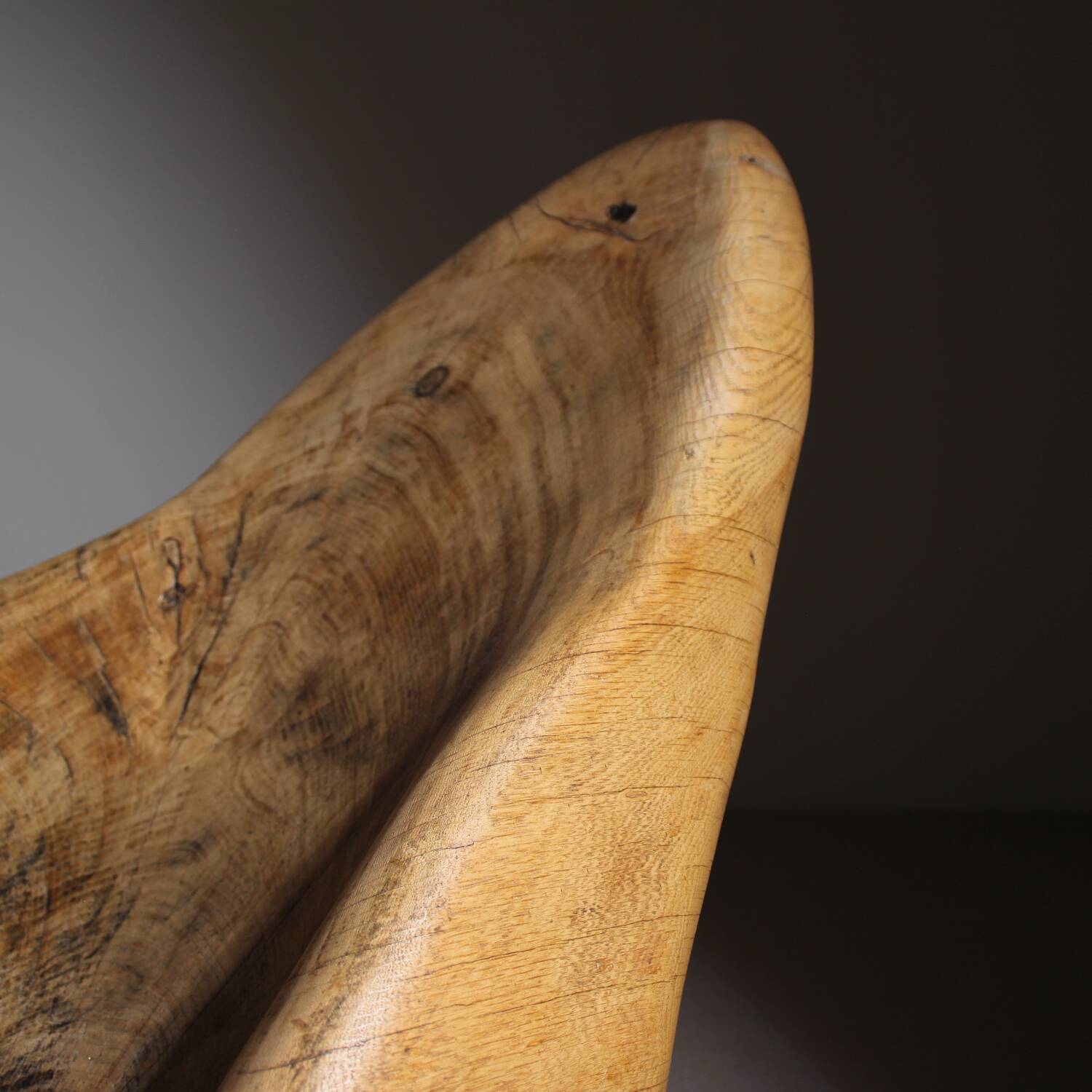 Brutalist Chaise Longue – Lounge Chair in Solid Oak | Germany 1970s