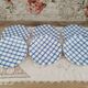 Lot de 6 assiettes à dessert en porcelaine Leoni by Sia Home Fashion décor torchon à carreaux bleus