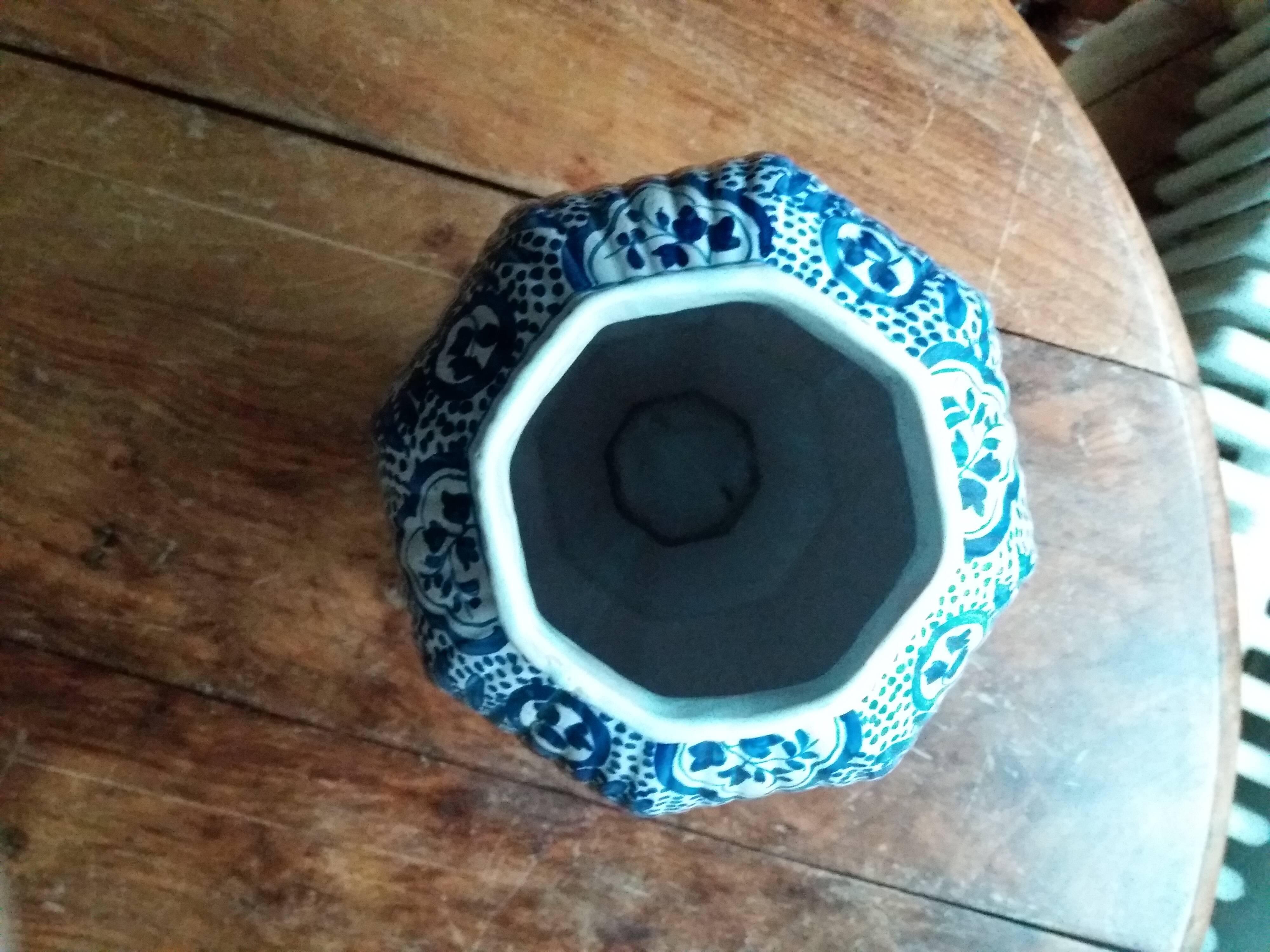 Blue and white baluster vase