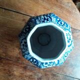 Vase balustre bleu et blanc