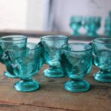 5 opaline glass egg cups – chick decoration from Arques glassworks