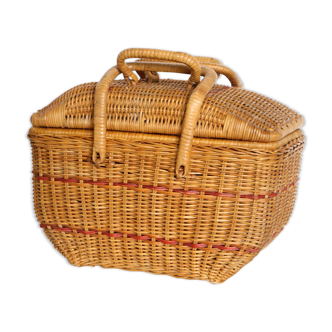 Panier en osier, panier de pique nique