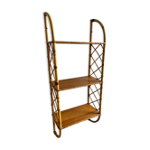 Rattan wall shelf