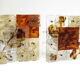 Venini Italy two wall lamps patchwork years '70 space age glass
