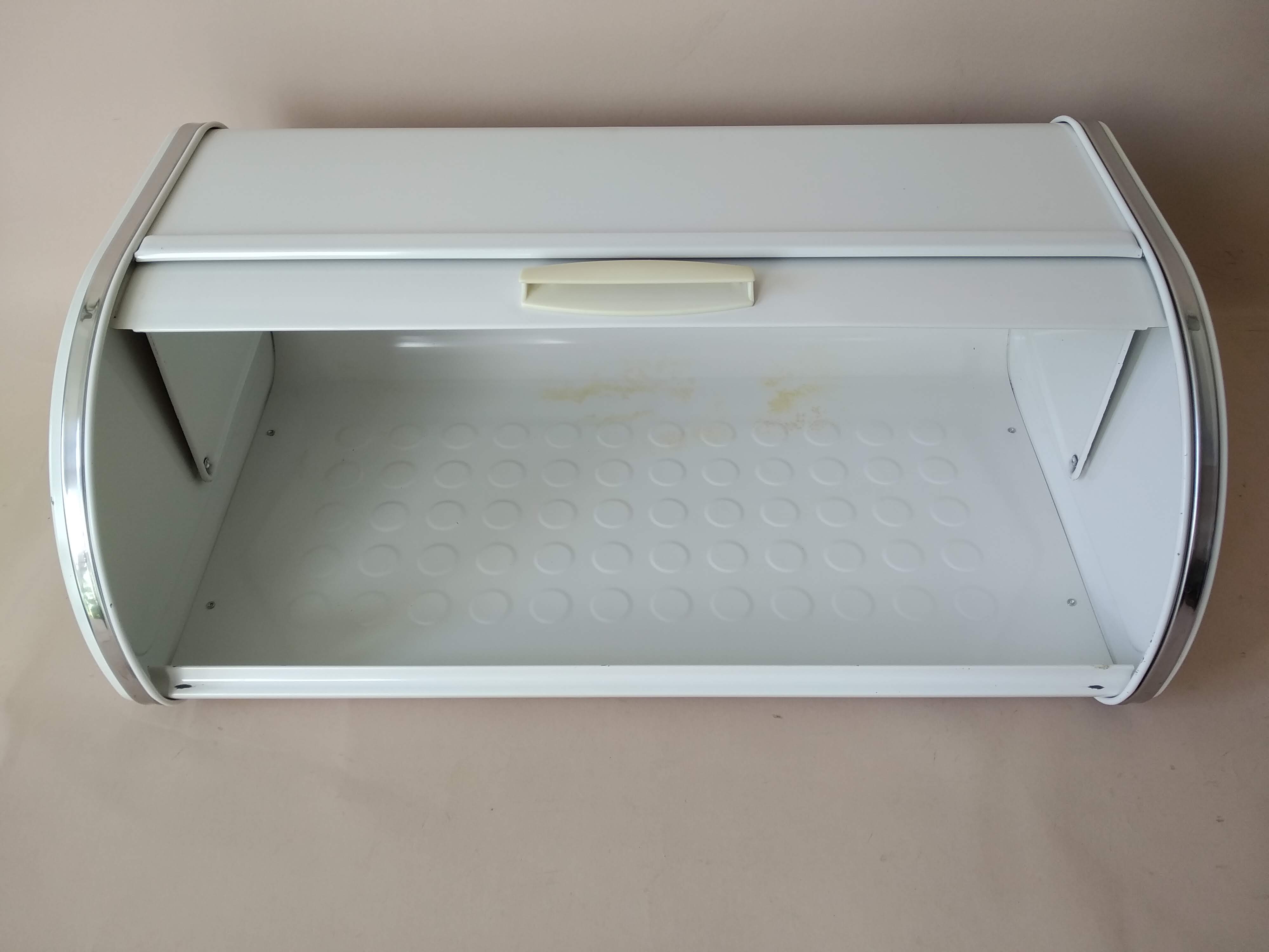 Vintage white sheet bread box