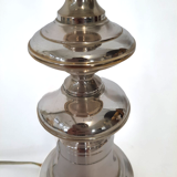 Three vintage bedside lamps in silver