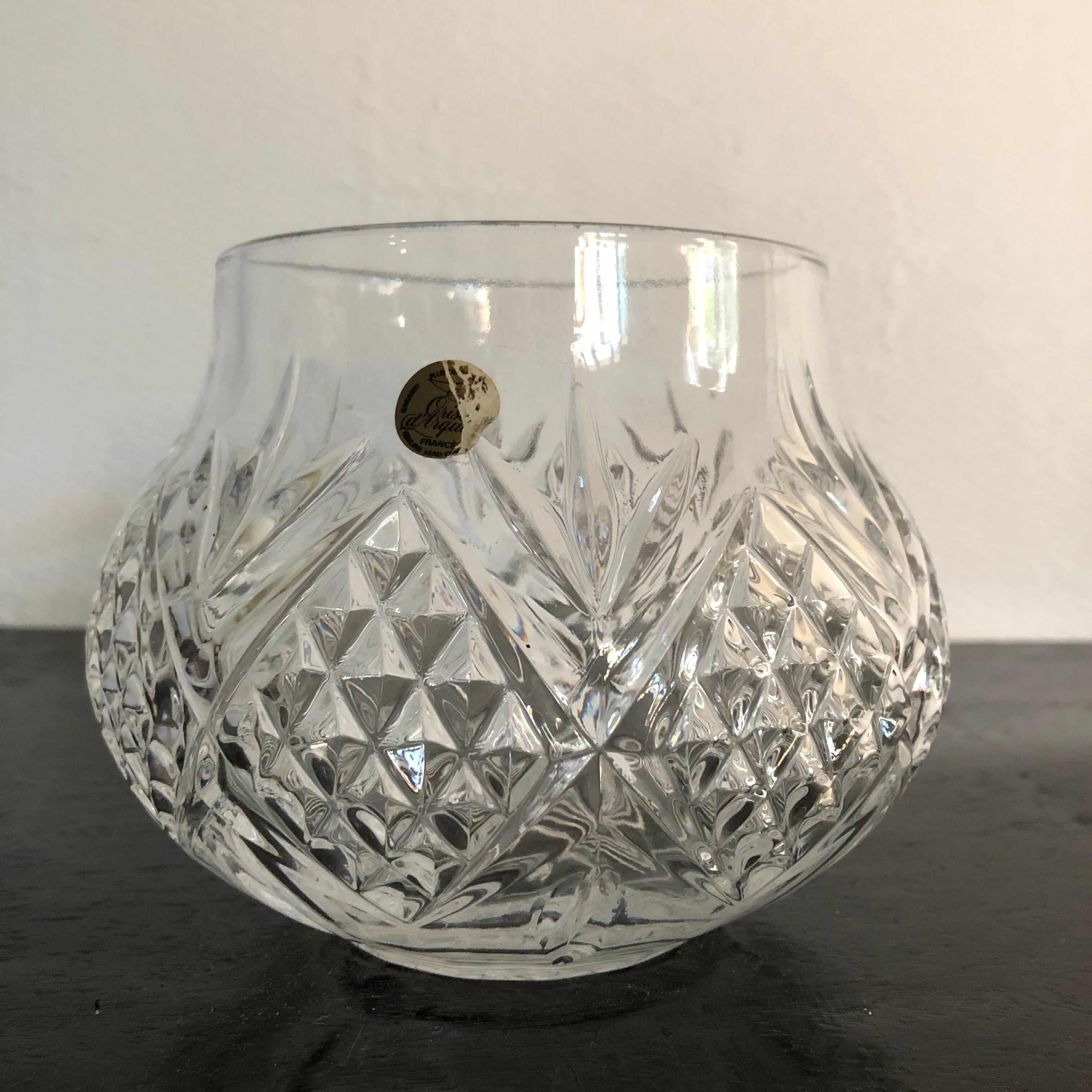 Crystal ball vase
