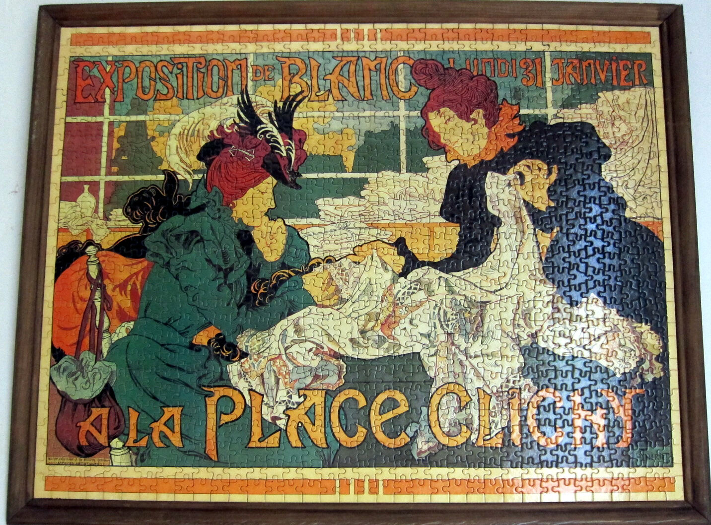 Art Nouveau puzzle Exhibition of white Monday, January 31 clichy Henry Thiriet